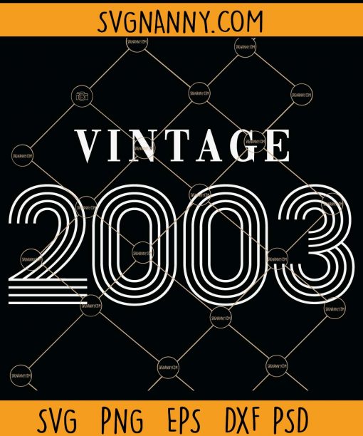Vintage 2003 svg
