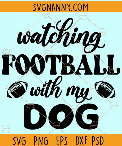 Watching football with my dog svg
