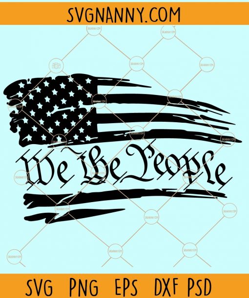 We the people American flag svg