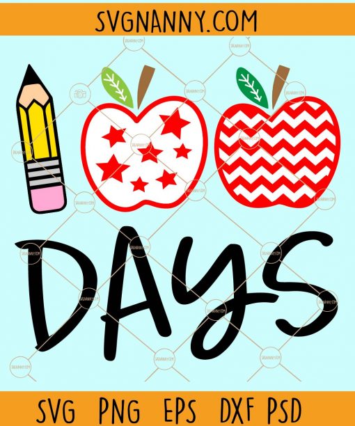 100 Days of school svg