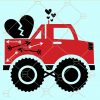Broken heart tractor svg