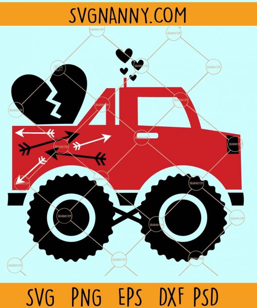 Broken heart tractor svg