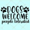 Dogs welcome people tolerated svg