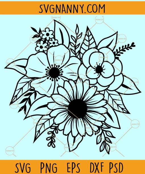 Flower bouquet svg