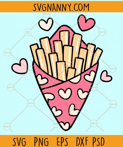 Fries valentine svg