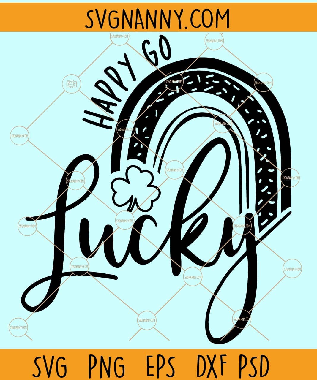 Happy go lucky svg, St Patrick’s day rainbow svg, St Patrick’s day svg