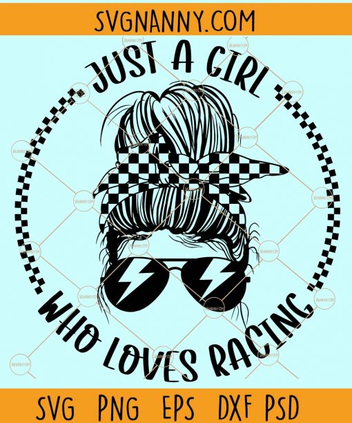 Just a girl who loves racing svg