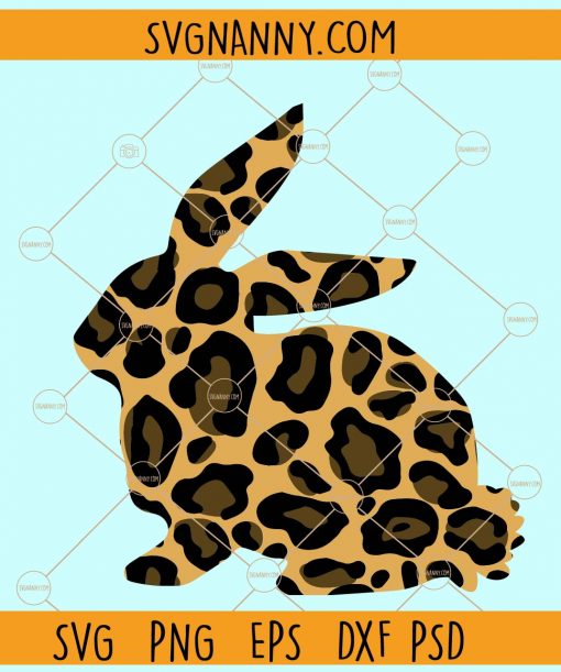 leopard print bunny svg