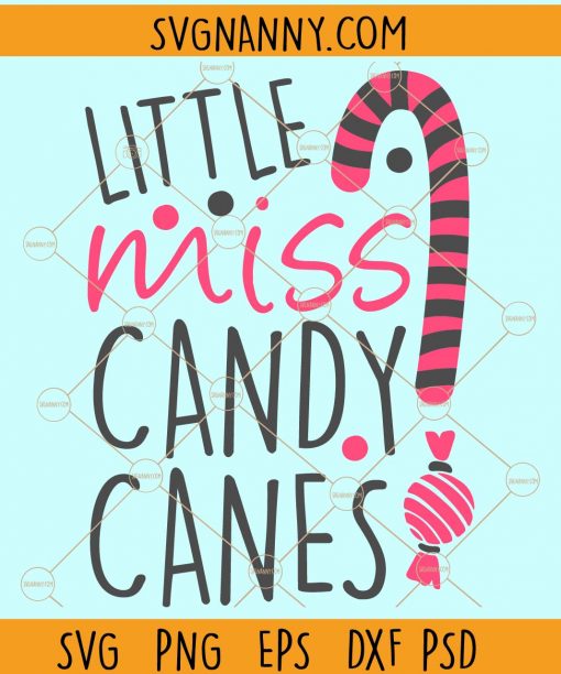 Little miss candy canes svg