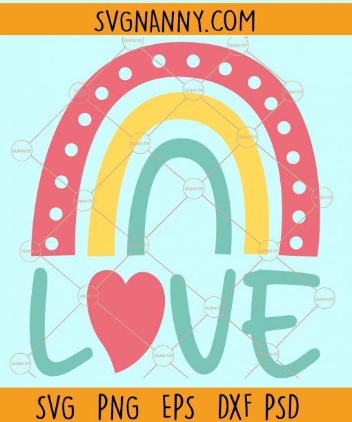 Love rainbow svg