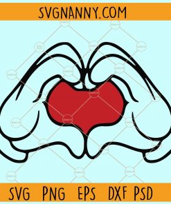 Mickey heart hands svg