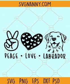 Peace Love Labrador SVG