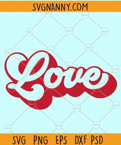 Retro love SVG