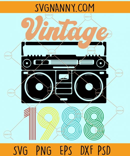 Vintage 1988 svg