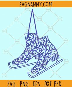 Winter ice skating shoes svg