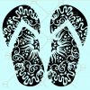 Zentangle flip flops svg