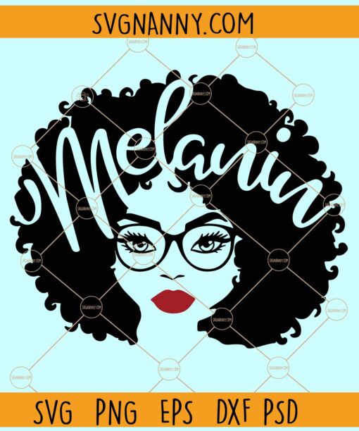 Afro woman melanin SVG