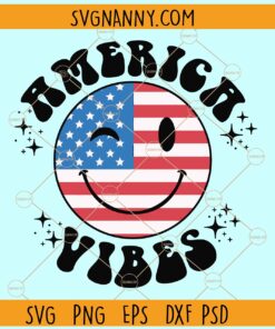 America Vibes Smiley svg