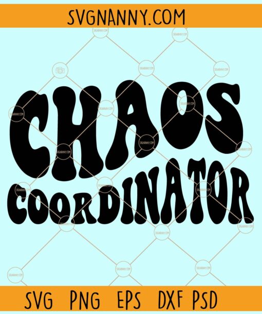 Chaos coordinator wavy letters Svg