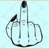 Female middle finger SVG