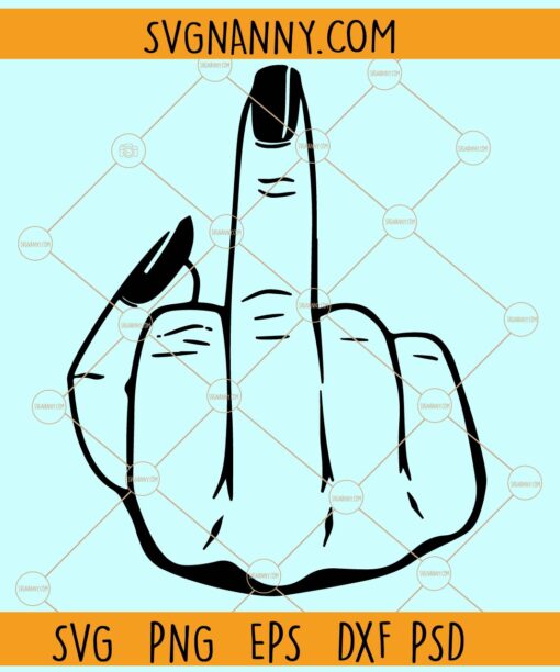 Female middle finger SVG