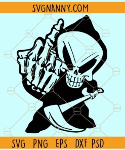 Grim Reaper Middle Finger SVG