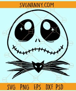 Jack Skellington with bow tie svg