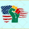 Juneteenth Fist American Flag svg