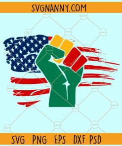 Juneteenth Fist American Flag svg