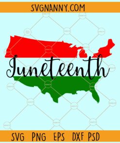 Juneteenth USA flag svg