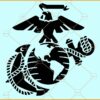 Marine Eagle Globe Anchor SVG