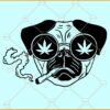 Pug smoking a joint SVG