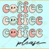Retro coffee smiley face svg