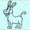 Smiling donkey SVG