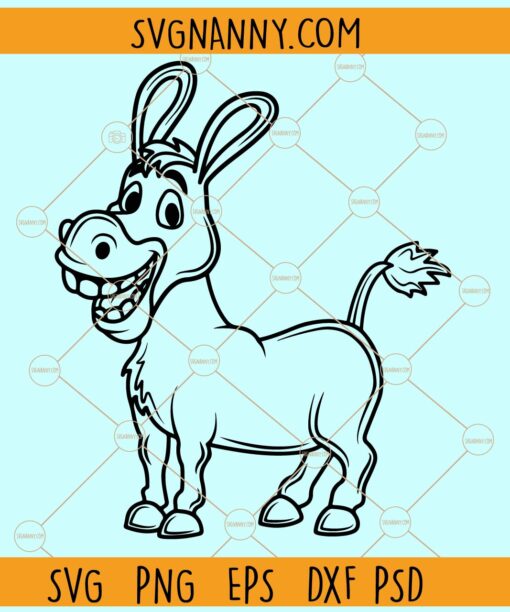 Smiling donkey SVG