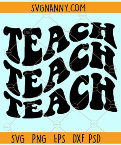 Teach wavy letters stacked svg