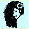 Afro woman hair svg