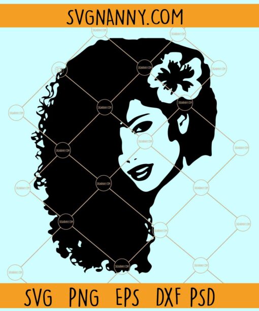 Afro woman hair svg