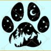 Adventure dog paw Print SVG