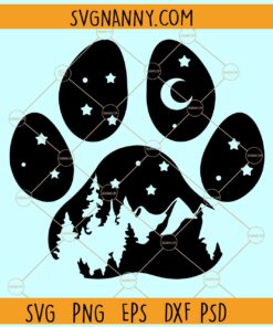 Adventure dog paw Print SVG