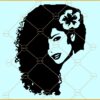 Afro woman hair svg