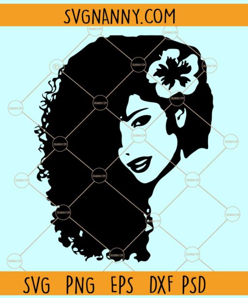 Afro woman hair svg