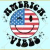 America Vibes Smiley svg