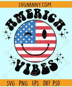 America Vibes Smiley svg