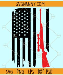 American flag with rifle svg