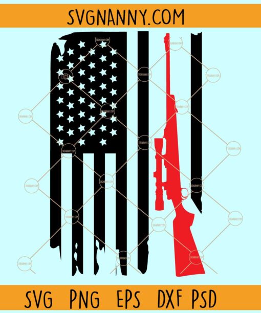 American hunting flag SVG