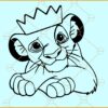 Baby Lion King with crown Svg