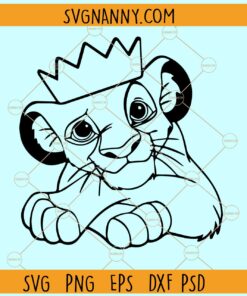 Baby Lion King with crown Svg