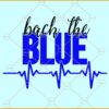 Back the Blue Heartbeat Svg