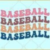Baseball wavy stacked SVG